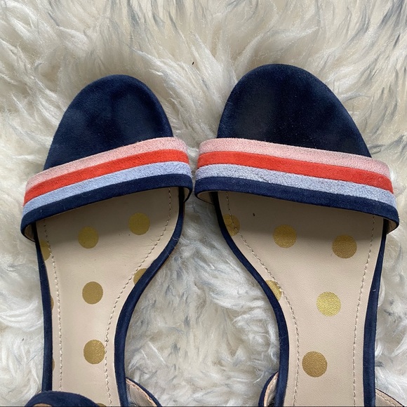 Boden  Zoe Navy Suede Striped Heeled Sandals
Boden size 38. In good condition - Picture 10 of 16